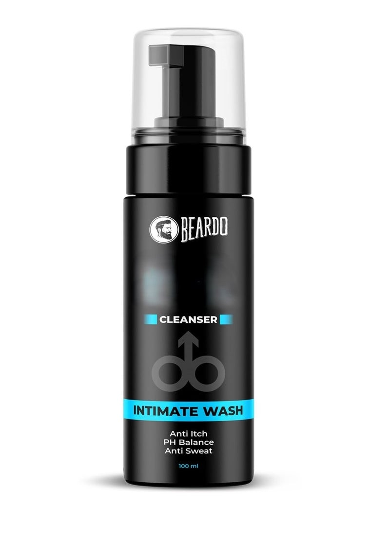 Beardo Intimate Wash For Men, 100ml | Prevent Odour, Itch, Sweating | No Dryness No Irritation | PH Balance Intimate Foaming Cleanser For Men - Image 1